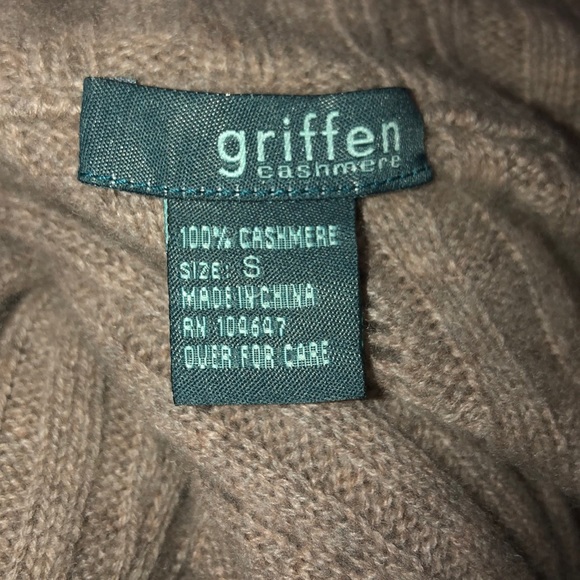 Griffen Cashmere beige long duster zip cardigan - Picture 3 of 5